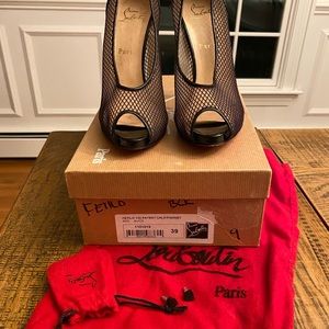 Christian Louboutin Fetilo 120 Patent Calf/fishnet